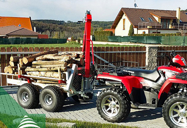 ATV Anhänger Waldarbeiter und Aufbau Wassertransporter