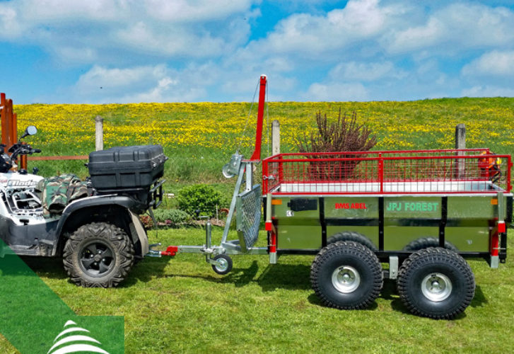 Anhänger für Quad Profi Arbeiter mit Gitteraufbau