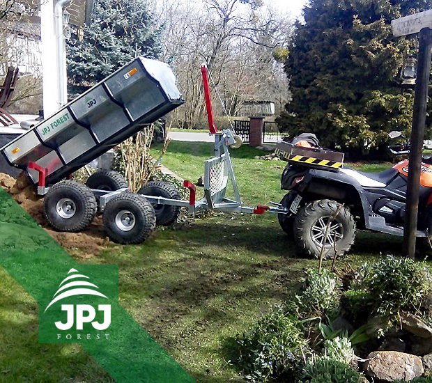 ATV Trailer mit Kippkasten Profi Arbeiter