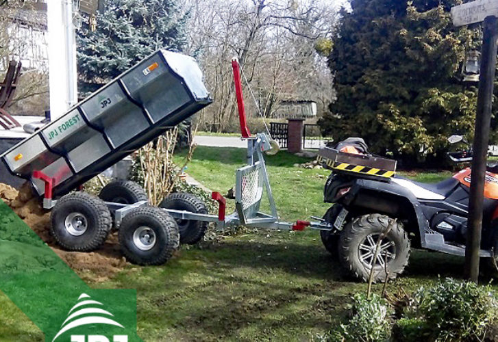 ATV Trailer mit Kippkasten Profi Arbeiter